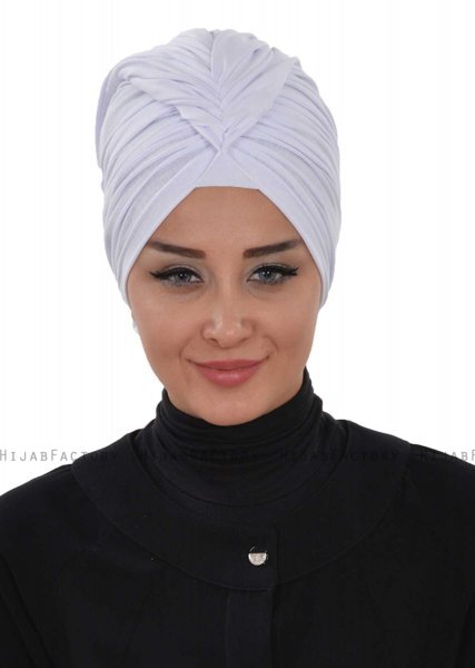 Amy - Turbante De Algodón Blanco - Ayse Turban