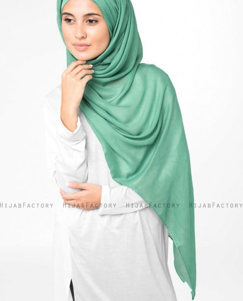Aqua Green Mintgrön Viskos Hijab 5HA65a