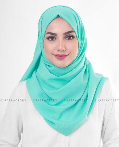 Aqua Green Turkos Georgette Hijab 5XA47a