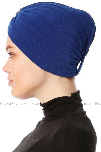 Arwa - Turbante Crepe Chiffon Azul - Sehr-i Sal