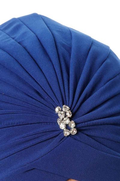 Arwa - Turbante Crepe Chiffon Azul - Sehr-i Sal