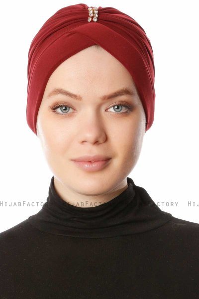 Arwa - Turbante Crepe Chiffon Burdeos - Sehr-i Sal