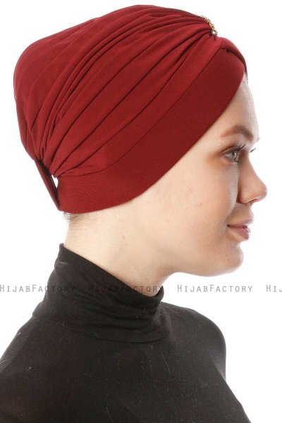 Arwa - Turbante Crepe Chiffon Burdeos - Sehr-i Sal