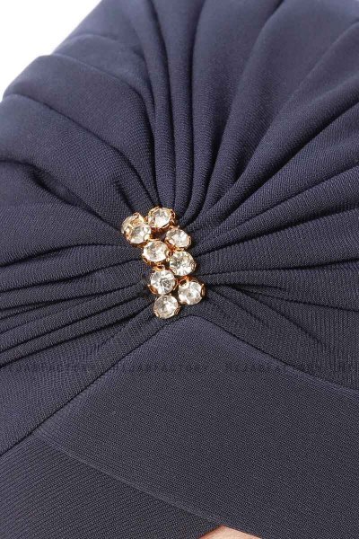 Arwa - Turbante Crepe Chiffon Azul Marino - Sehr-i Sal
