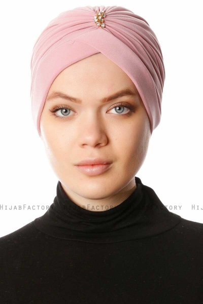 Arwa - Turbante Crepe Chiffon Rosa Oscuro - Sehr-i Sal