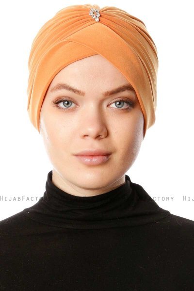 Arwa - Turbante Crepe Chiffon Naranja - Sehr-i Sal