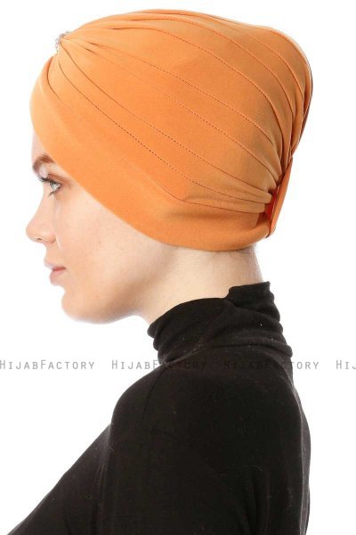 Arwa - Turbante Crepe Chiffon Naranja - Sehr-i Sal