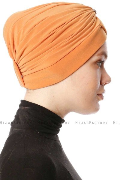 Arwa - Turbante Crepe Chiffon Naranja - Sehr-i Sal