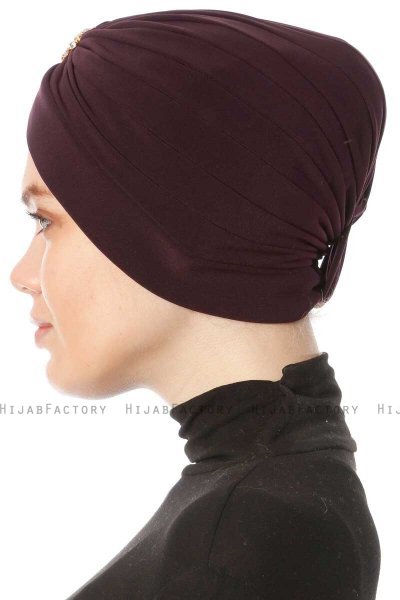 Arwa - Turbante Crepe Chiffon Ciruelas - Sehr-i Sal
