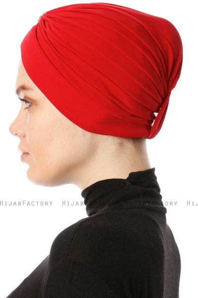 Arwa - Turbante Crepe Chiffon Rojo - Sehr-i Sal