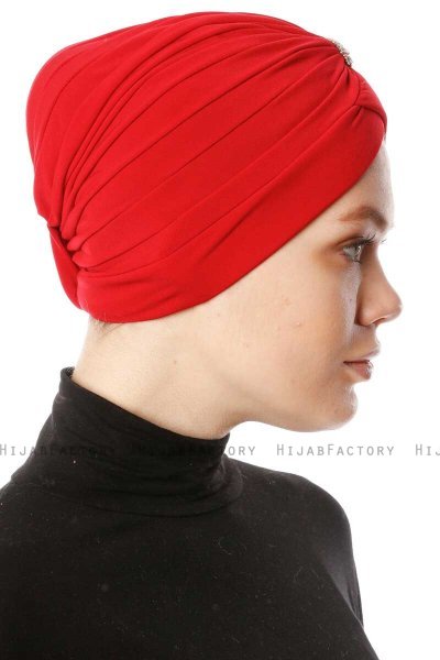 Arwa - Turbante Crepe Chiffon Rojo - Sehr-i Sal