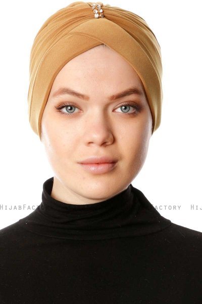 Arwa - Turbante Crepe Chiffon Mostaza - Sehr-i Sal