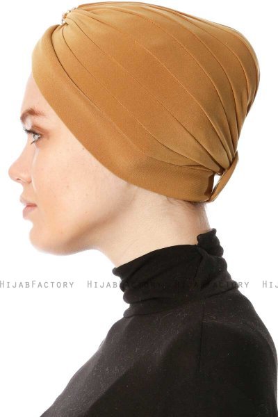 Arwa - Turbante Crepe Chiffon Mostaza - Sehr-i Sal