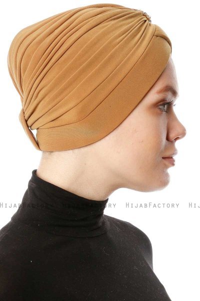 Arwa - Turbante Crepe Chiffon Mostaza - Sehr-i Sal