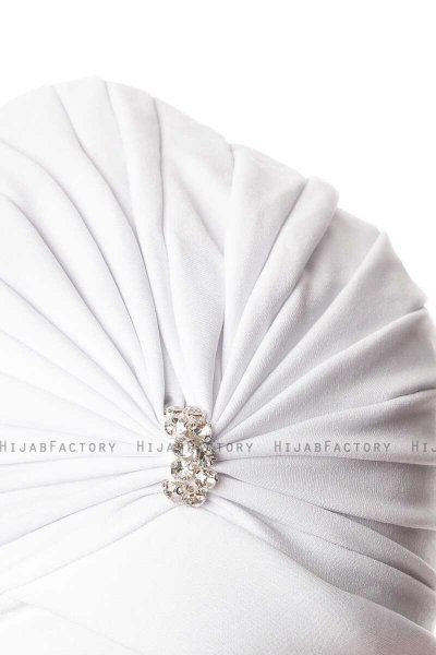 Arwa - Turbante Crepe Chiffon Blanco - Sehr-i Sal