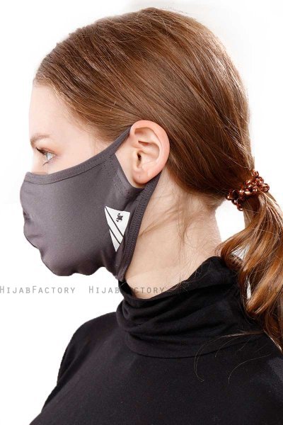 Asli - Hijab Sport Mascarilla Antracita / Cubierta De La Cara