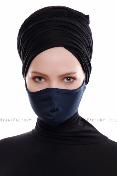 Asli - Hijab Sport Mascarilla Azul Marino / Cubierta De La Cara
