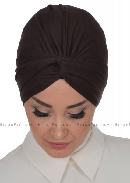 Astrid - Turbante De Algodón Marrón - Ayse Turban