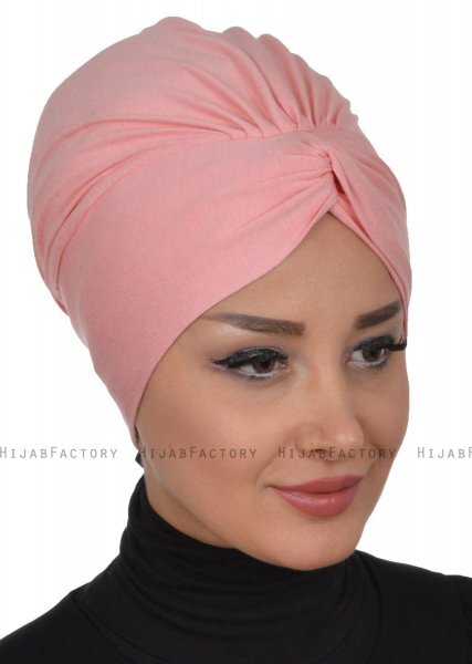 Astrid - Turbante De Algodón Rosa De Antaño - Ayse Turban