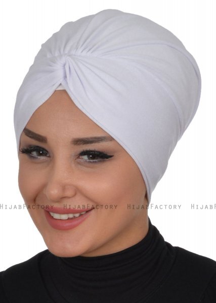 Astrid - Turbante De Algodón Blanco - Ayse Turban