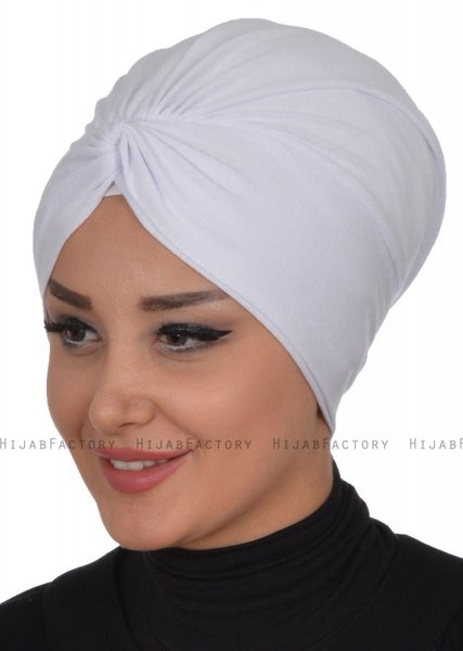 Astrid - Turbante De Algodón Blanco - Ayse Turban