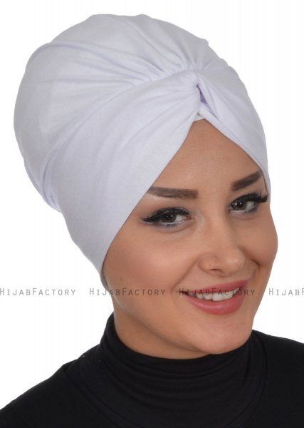 Astrid - Turbante De Algodón Blanco - Ayse Turban