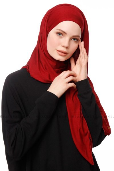 Asya - Hijab Práctico Viscosa Burdeos