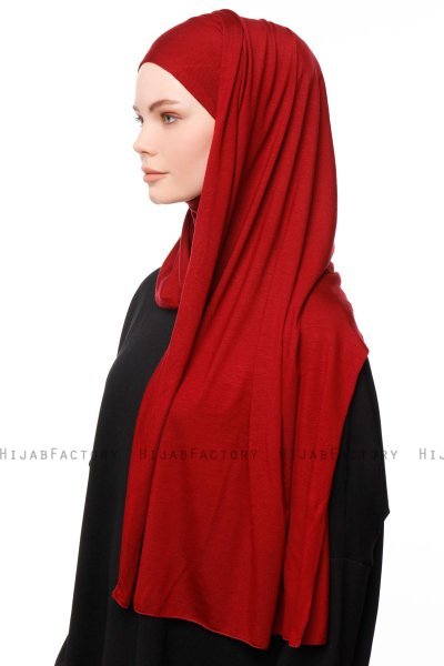 Asya - Hijab Práctico Viscosa Burdeos