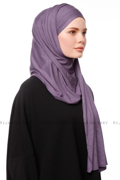 Asya - Hijab Práctico Viscosa Púrpura