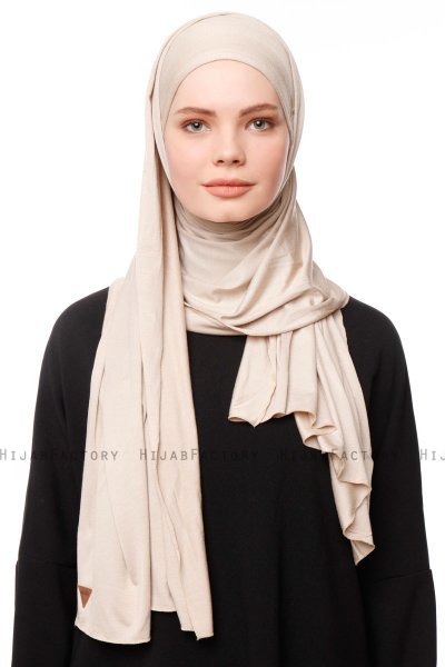 Asya - Hijab Práctico Viscosa Taupe Claro