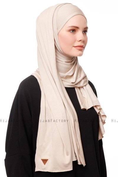 Asya - Hijab Práctico Viscosa Taupe Claro