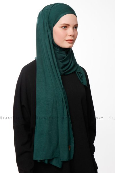 Asya - Hijab Práctico Viscosa Verde Oscuro