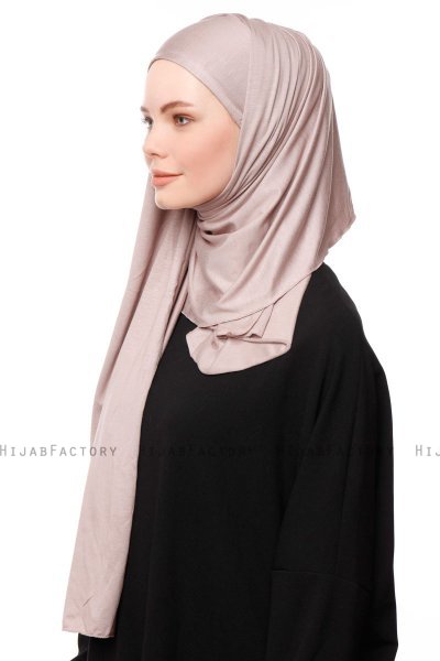 Asya - Hijab Práctico Viscosa Piedra Gris