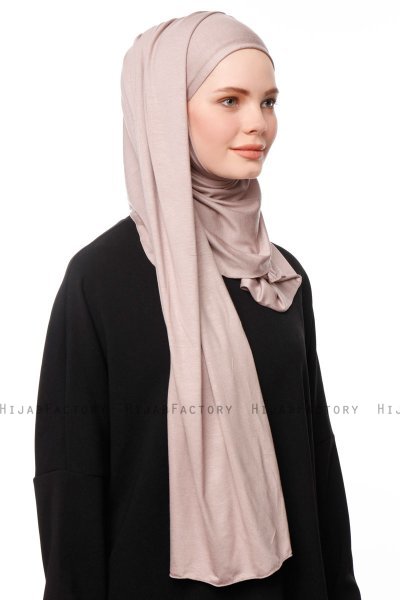 Asya - Hijab Práctico Viscosa Piedra Gris