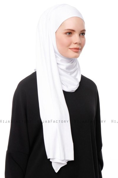 Asya - Hijab Práctico Viscosa Blanco