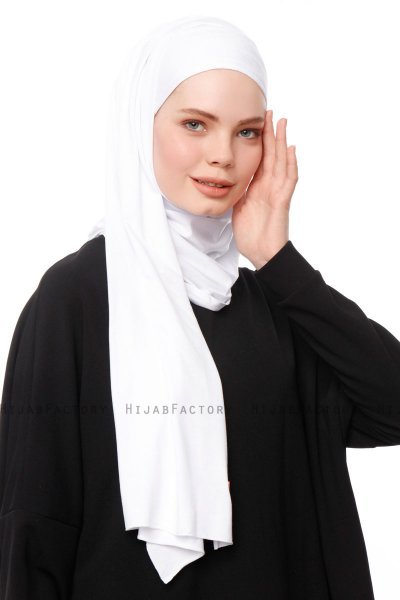 Asya - Hijab Práctico Viscosa Blanco