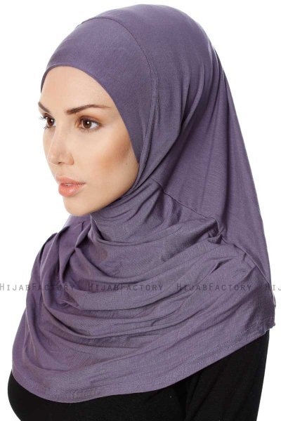 Ava - Hijab Al Amira Púrpura One-Piece - Ecardin