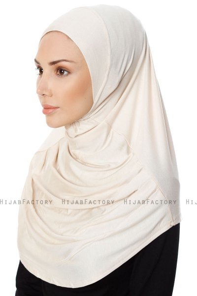 Ava - Hijab Al Amira Beige Claro One-Piece - Ecardin