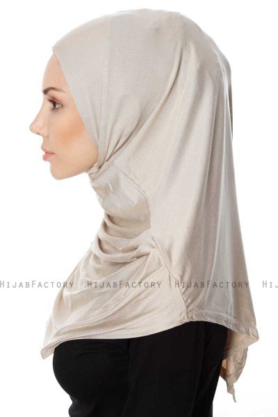 Ava - Hijab Al Amira Taupe Claro One-Piece - Ecardin