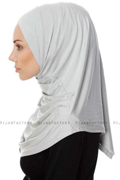 Ava - Hijab Al Amira Gris Claro One-Piece - Ecardin