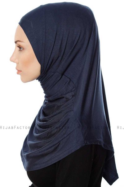 Ava - Hijab Al Amira Azul Marino One-Piece - Ecardin