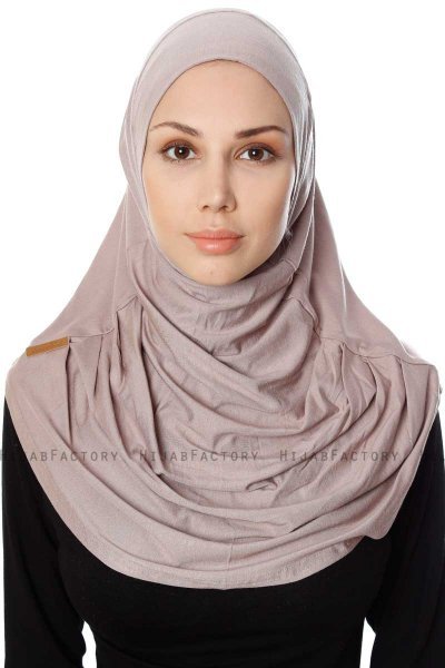Ava - Hijab Al Amira Piedra Gris One-Piece - Ecardin
