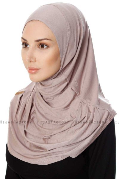 Ava - Hijab Al Amira Piedra Gris One-Piece - Ecardin