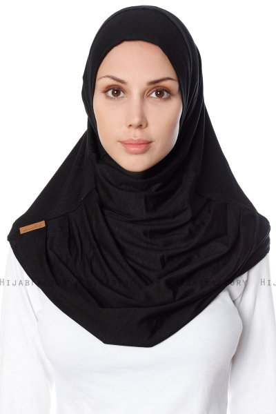 Ava - Hijab Al Amira Negro One-Piece - Ecardin