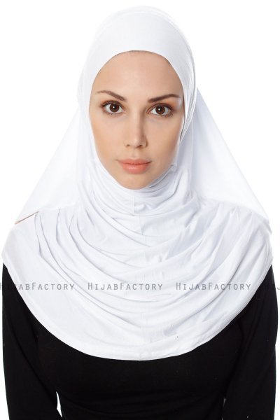 Ava - Hijab Al Amira Blanco One-Piece - Ecardin
