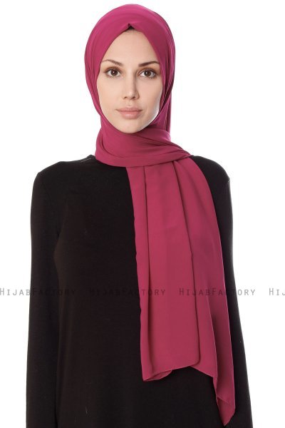 Ayla - Hijab Chiffon Cerise