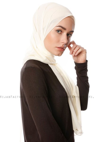 Ayla - Hijab Chiffon Crema