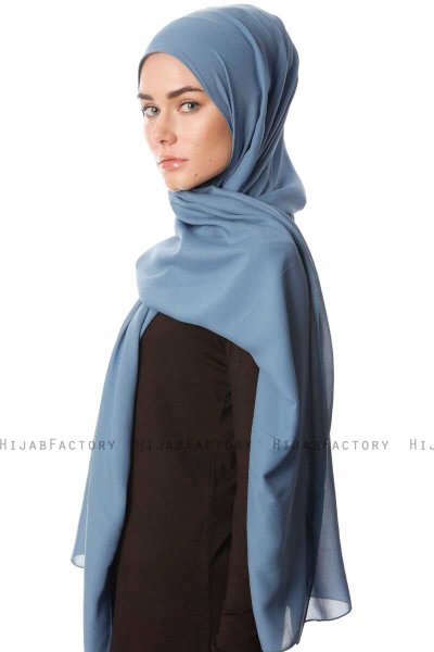 Ayla - Hijab Chiffon Índigo