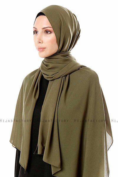 Ayla - Hijab Chiffon Caqui