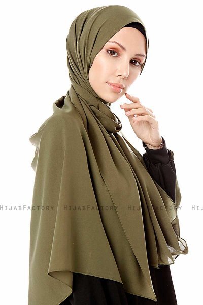 Ayla - Hijab Chiffon Caqui